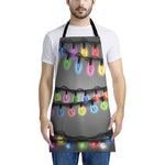 Christmas Holiday Lights Print Apron