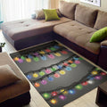 Christmas Holiday Lights Print Floor Mat