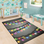 Christmas Holiday Lights Print Area Rug