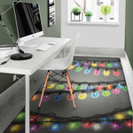 Christmas Holiday Lights Print Area Rug