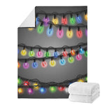 Christmas Holiday Lights Print Blanket