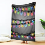 Christmas Holiday Lights Print Blanket