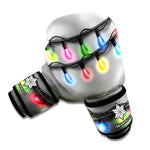 Christmas Holiday Lights Print Boxing Gloves