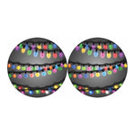 Christmas Holiday Lights Print Car Coasters