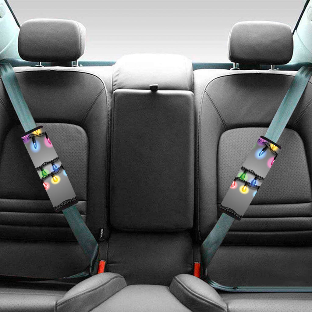 Christmas Holiday Lights Print Car Seat Belt Covers