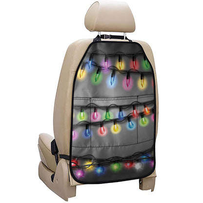 Christmas Holiday Lights Print Car Seat Organizers
