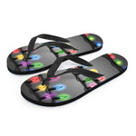 Christmas Holiday Lights Print Flip Flops