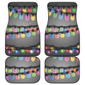 Christmas Holiday Lights Print Front and Back Car Floor Mats
