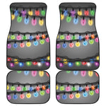 Christmas Holiday Lights Print Front and Back Car Floor Mats