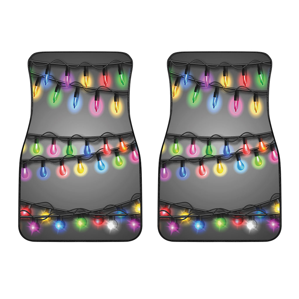 Christmas Holiday Lights Print Front Car Floor Mats