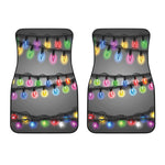 Christmas Holiday Lights Print Front Car Floor Mats