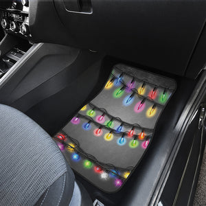 Christmas Holiday Lights Print Front Car Floor Mats