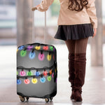 Christmas Holiday Lights Print Luggage Cover