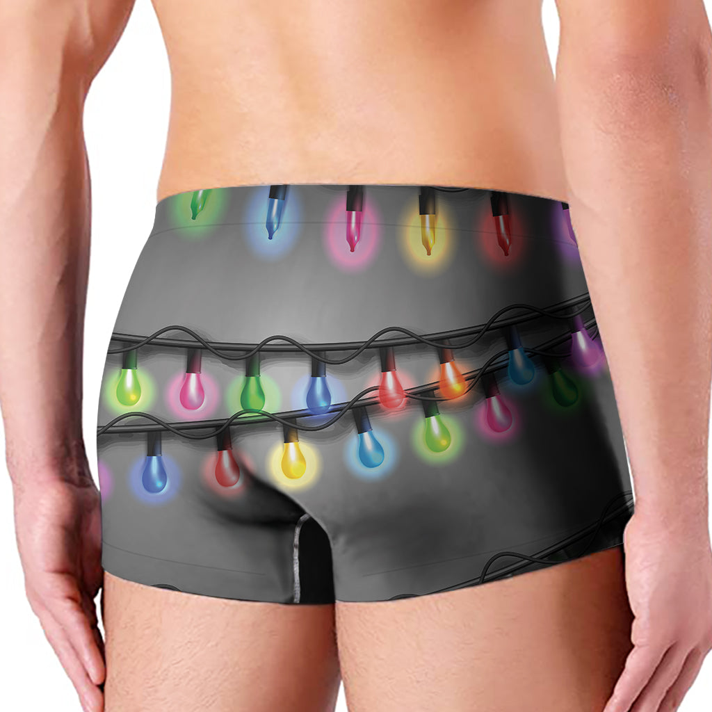 Christmas Holiday Lights Print Men's Boxer Briefs