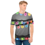 Christmas Holiday Lights Print Men's T-Shirt