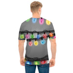 Christmas Holiday Lights Print Men's T-Shirt