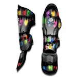 Christmas Holiday Lights Print Muay Thai Shin Guard