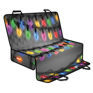 Christmas Holiday Lights Print Pet Car Back Seat Cover