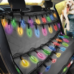 Christmas Holiday Lights Print Pet Car Back Seat Cover