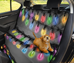 Christmas Holiday Lights Print Pet Car Back Seat Cover