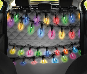 Christmas Holiday Lights Print Pet Car Back Seat Cover