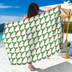 Christmas Holly Berry Pattern Print Beach Sarong Wrap