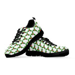 Christmas Holly Berry Pattern Print Black Sneakers