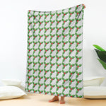 Christmas Holly Berry Pattern Print Blanket