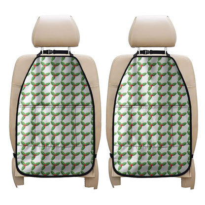 Christmas Holly Berry Pattern Print Car Seat Organizers
