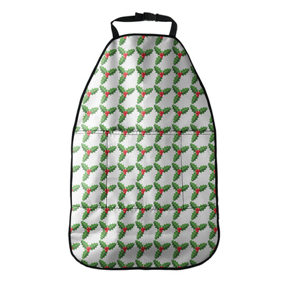 Christmas Holly Berry Pattern Print Car Seat Organizers