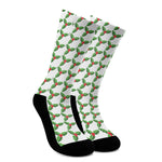 Christmas Holly Berry Pattern Print Crew Socks