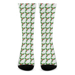 Christmas Holly Berry Pattern Print Crew Socks