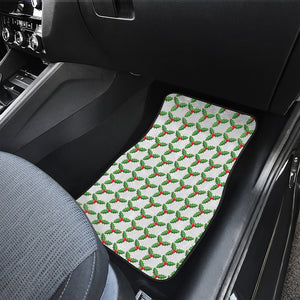 Christmas Holly Berry Pattern Print Front Car Floor Mats