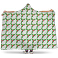 Christmas Holly Berry Pattern Print Hooded Blanket