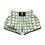 Christmas Holly Berry Pattern Print Muay Thai Boxing Shorts