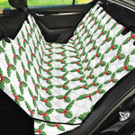 Christmas Holly Berry Pattern Print Pet Car Back Seat Cover