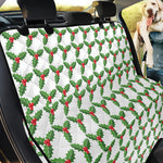 Christmas Holly Berry Pattern Print Pet Car Back Seat Cover