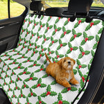 Christmas Holly Berry Pattern Print Pet Car Back Seat Cover