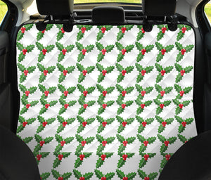 Christmas Holly Berry Pattern Print Pet Car Back Seat Cover