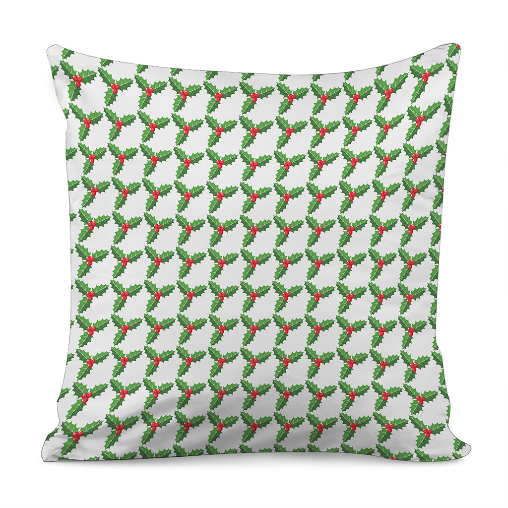 Christmas Holly Berry Pattern Print Pillow Cover