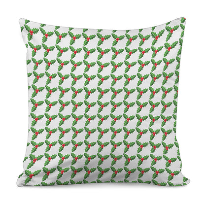 Christmas Holly Berry Pattern Print Pillow Cover