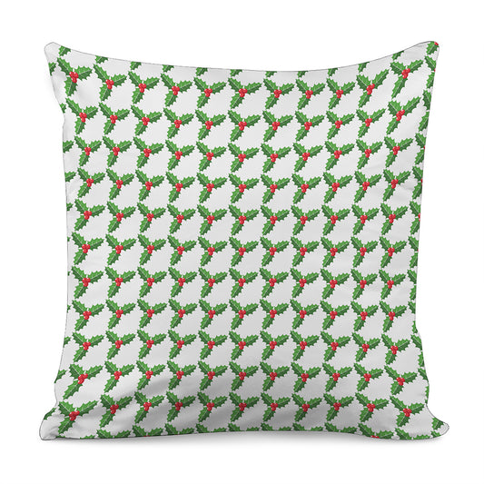 Christmas Holly Berry Pattern Print Pillow Cover