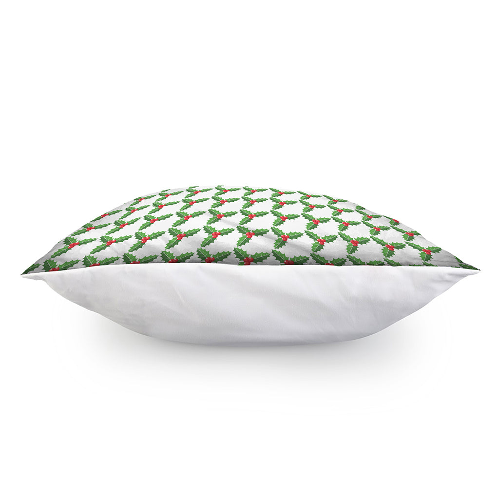 Christmas Holly Berry Pattern Print Pillow Cover