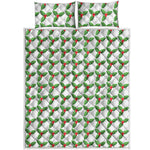 Christmas Holly Berry Pattern Print Quilt Bed Set