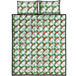 Christmas Holly Berry Pattern Print Quilt Bed Set