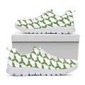 Christmas Holly Berry Pattern Print White Running Shoes