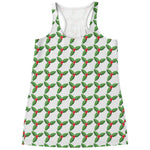 Christmas Holly Berry Pattern Print Women's Racerback Tank Top