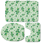 Christmas Ivy Leaf Pattern Print 3 Piece Bath Mat Set