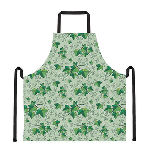 Christmas Ivy Leaf Pattern Print Apron