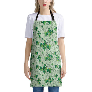 Christmas Ivy Leaf Pattern Print Apron